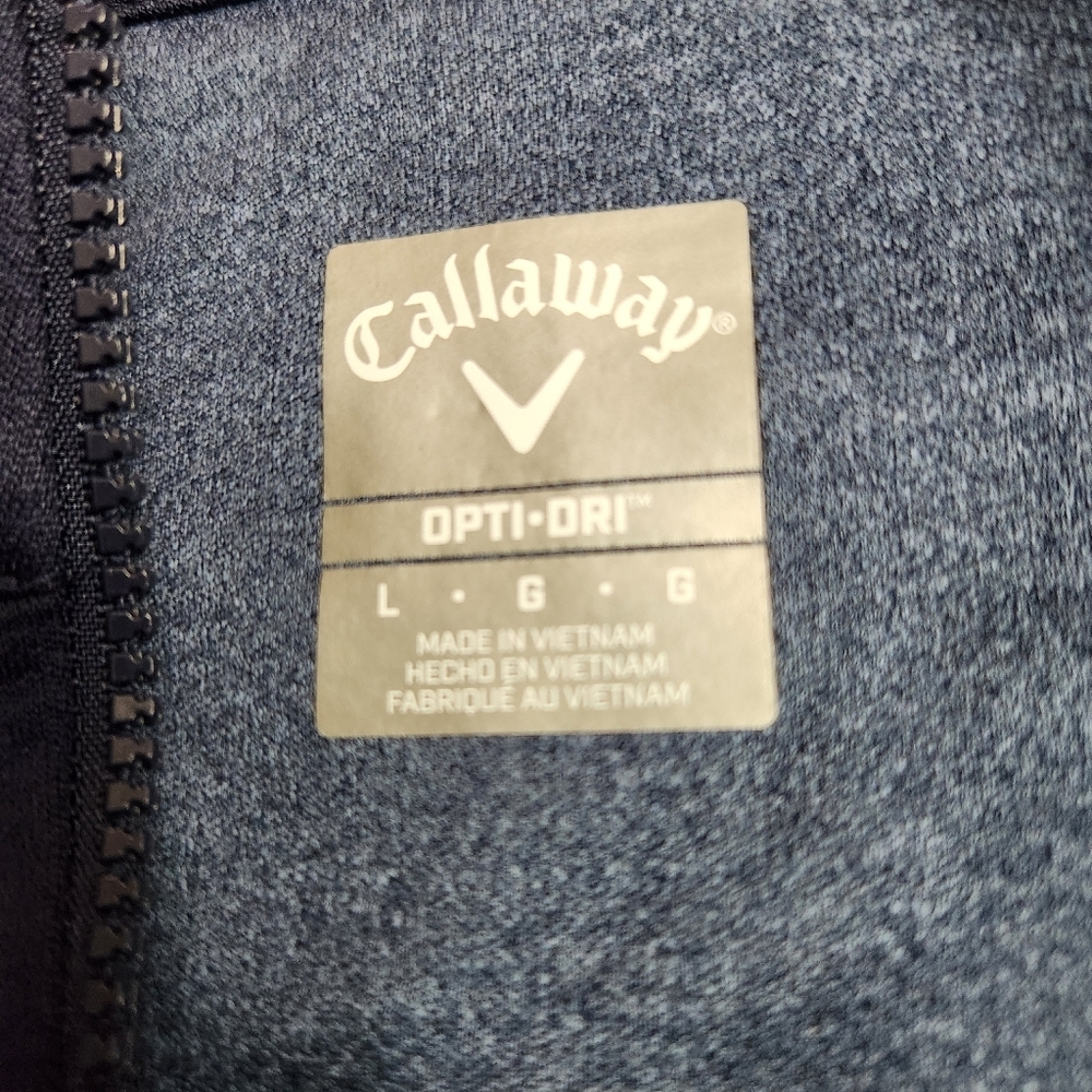 Callaway Pullover Golf Sweatshirt Large Blue Colorblock Quarter Zip Long Sleeve - Picture 5 of 11